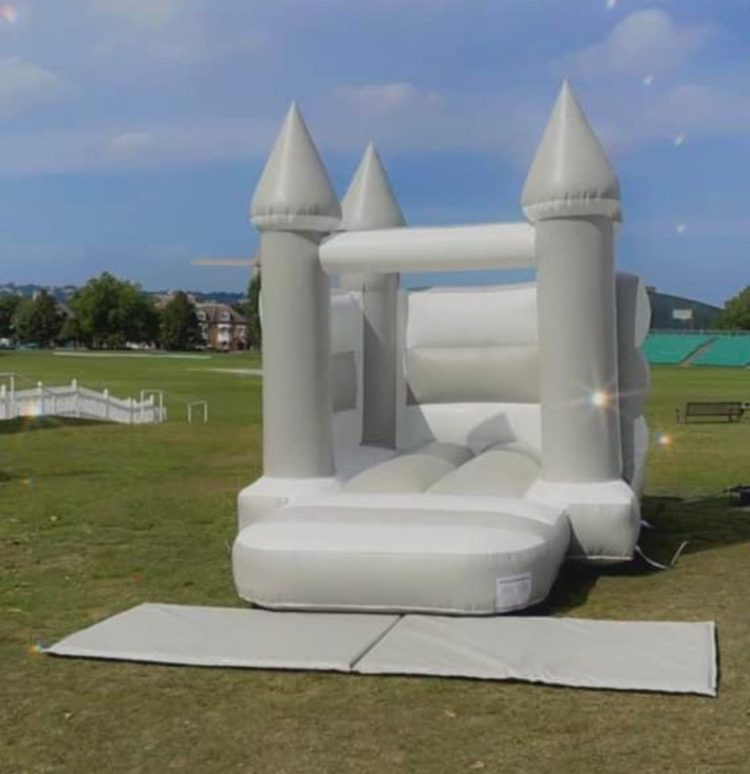 White and Grey Bouncy Castle and Softplay