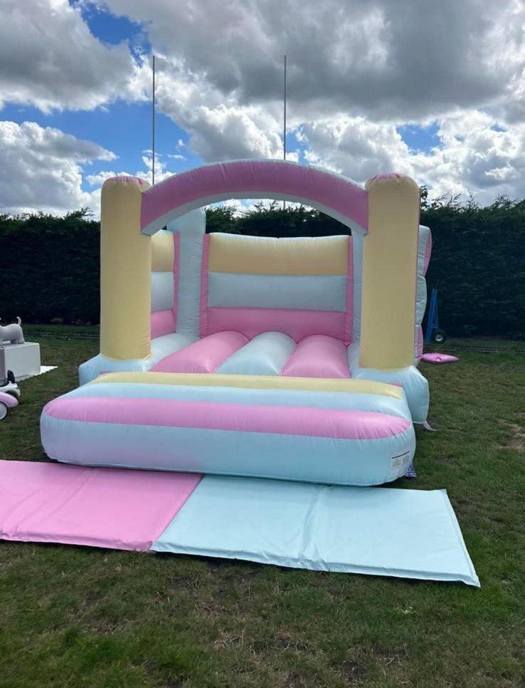 White and Grey Bouncy Castle