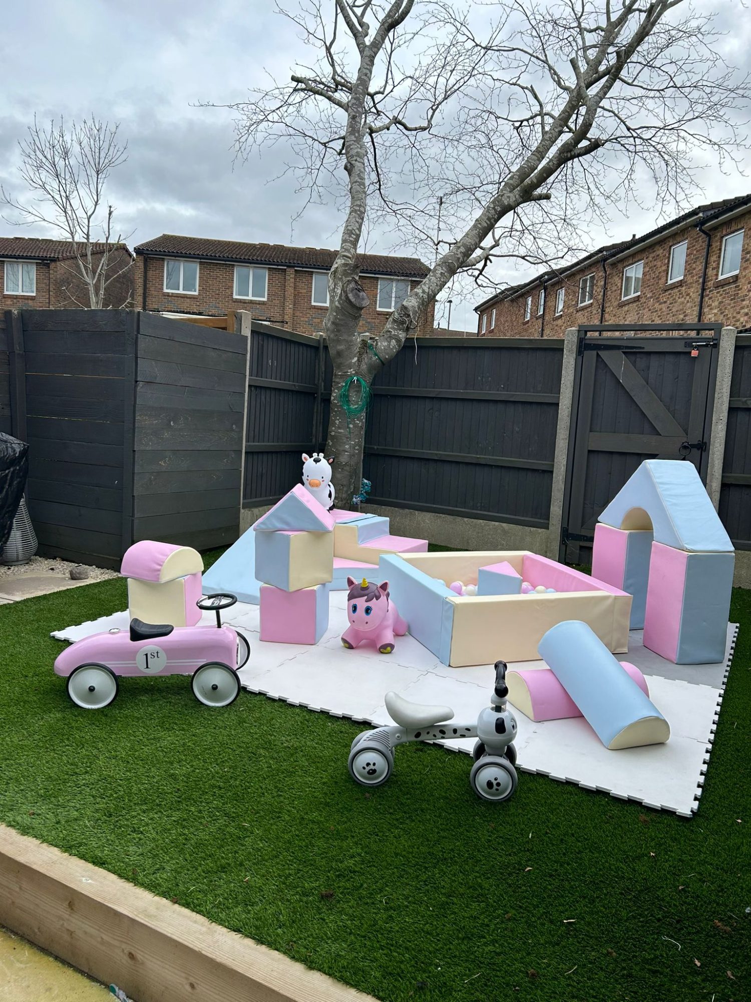 White and Grey Bouncy Castle2