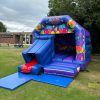 Blue Party Time Bouncy Castle with Slide