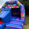 Blue Party Time Bouncy Castle with Slide